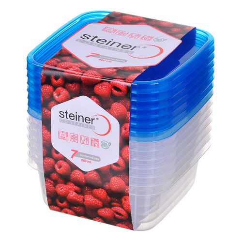 Contenedores de Comida Steiner 600ml Juego de 7 Contenedores ST3017
