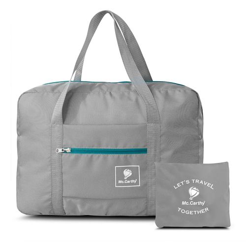 Bolso de Viaje Foldable Mccarthy Bvf-021 Gris/Turquesa