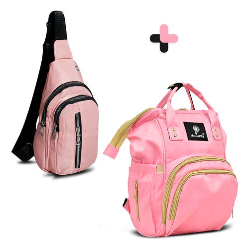 Pañalera Mccarthy más Crossbody Mc022/6 Coral, Pan-16 Rosa