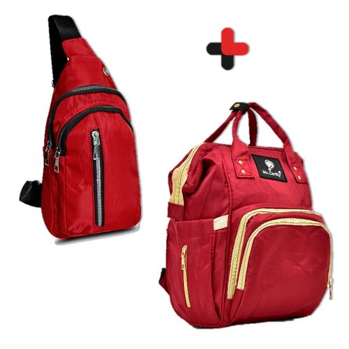 Pañalera Mccarthy más Crossbody Mc022/6 Rojo, Pan-16 Vino