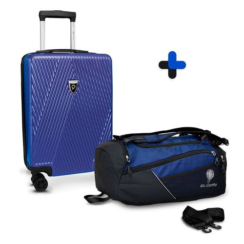 Combo Mccarthy Maleta más Maletín Deportivo Md-1 Azul, Volare-2/17" Azul