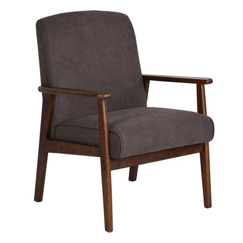 Silla de Sala FurnitureR Mediados del Siglo Marrón Bruqax, 1 Silla