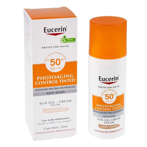 Protector Solar Eucerin Facial FPS50+ Tono Medio 50ml