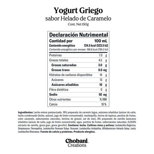 Yogurt Chobani Creations Caramel Sundae 150g