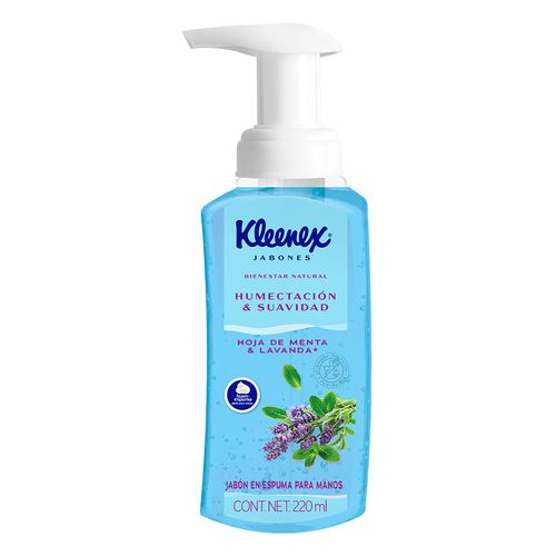 Jabón Líquido para Manos Kleenex Espuma Menta y Lavanda 220ml