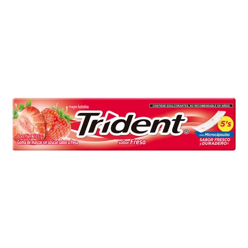 Goma de Mascar Trident Fresa 5s 13.5g