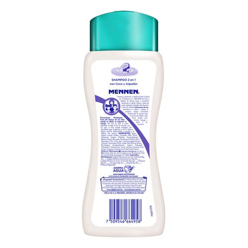 Shampoo Mennen Humecta y Desenreda Coco y Algodón 200ml