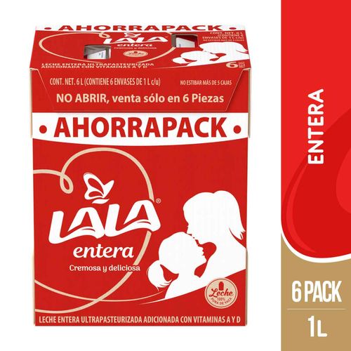 Leche Lala Entera 6 pack de 1L