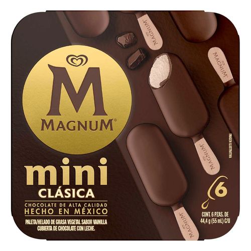 Paleta Helada Magnum Mini Clásica 6 x 55 ml