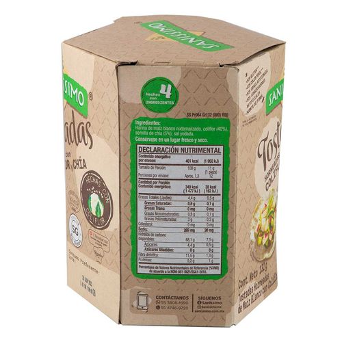Tostadas Sanissimo Coliflor y Chía 132g