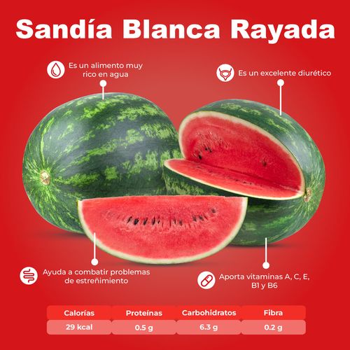 Sandia Blanca Rayada por Kg