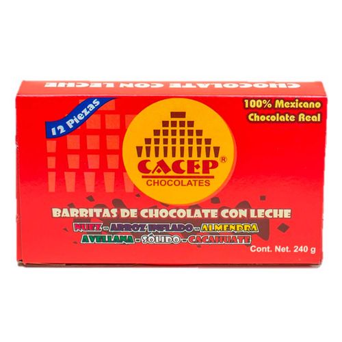 Chocolates Cacep Barritas 240g
