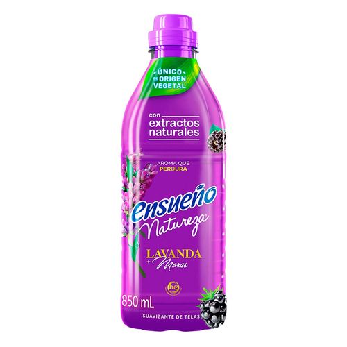 Suavizante de Telas Ensueño Natureza de Origen Vegetal Lavanda + Moras 850ml