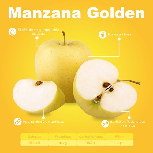 Manzana Golden Chica en Bolsa por Kg