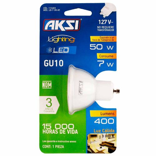 Foco Led de Luz Cálida Aksi 7W
