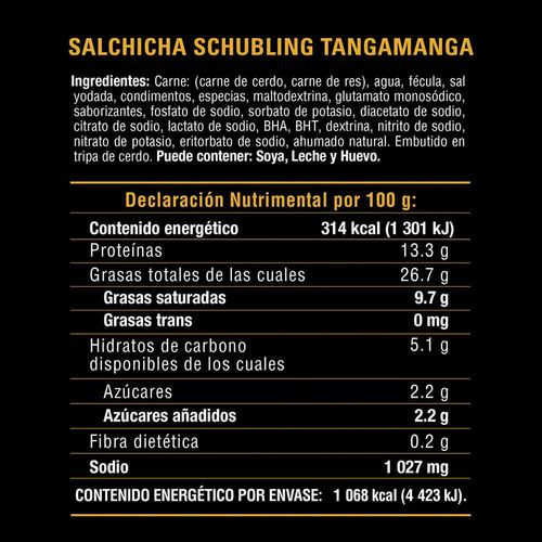 Salchicha Tangamanga con Ternera Blanca 340g