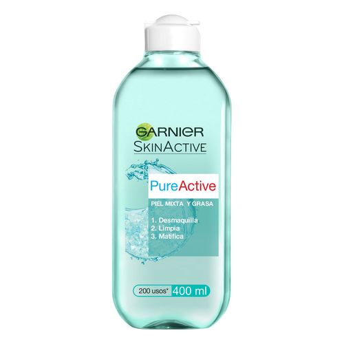 Agua Micelar Garnier Skin Active Pure Active Piel Mixta y Grasa 400ml