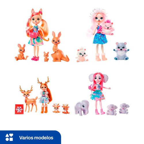 Muñeca Enchantimals con animalito y accesorios