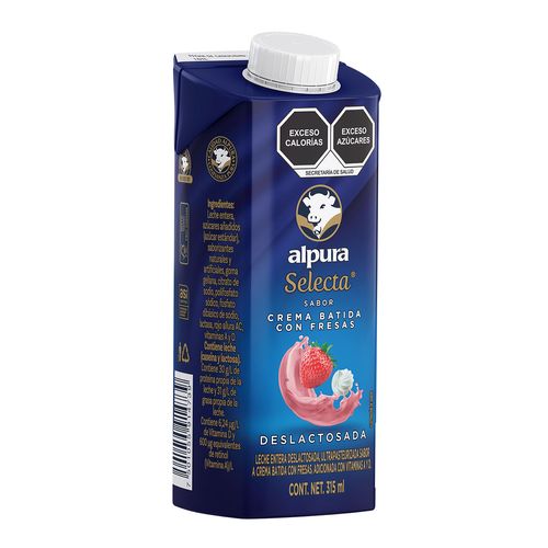 Leche Alpura Select Crema Batida con Fresa 315ml