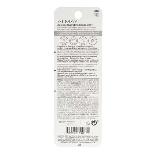 Corrector Hidratante Almay Ageless Hipoalergénico Ácido Hialurónico Light
