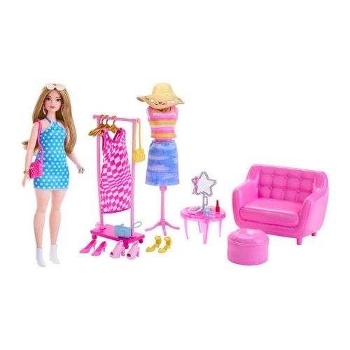 Muñeca Barbie Est Y Armario HPL78