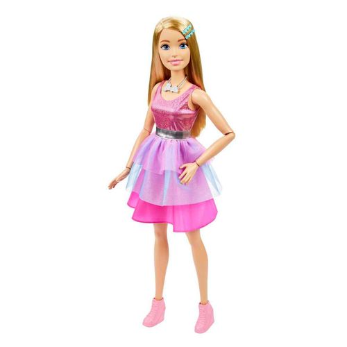 Muñeca Barbie 28" Rubia Rosa HJY02
