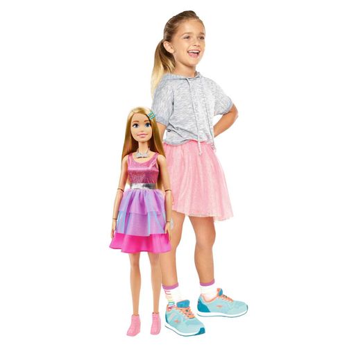 Muñeca Barbie 28" Rubia Rosa HJY02