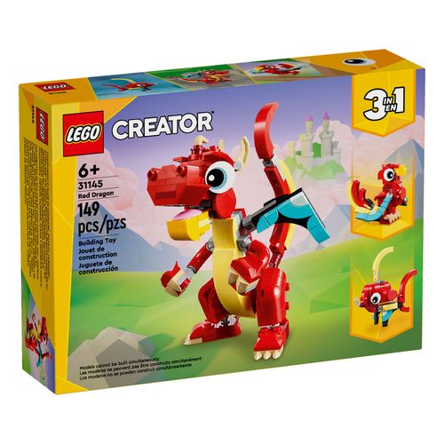 Armable Lego Dragón Rojo