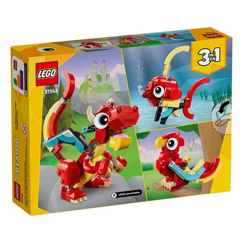 Armable Lego Dragón Rojo