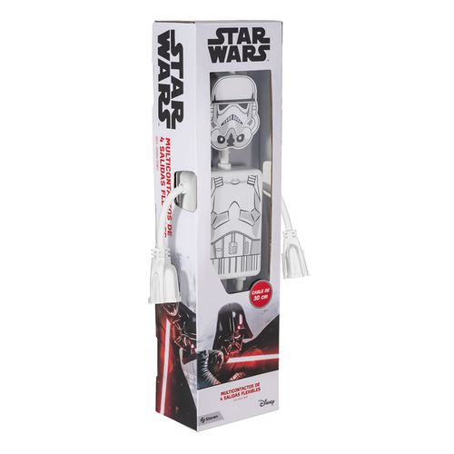 Multicontactos Steren de 4 Salidas Flexibles Figura de Star Wars Stormtrooper