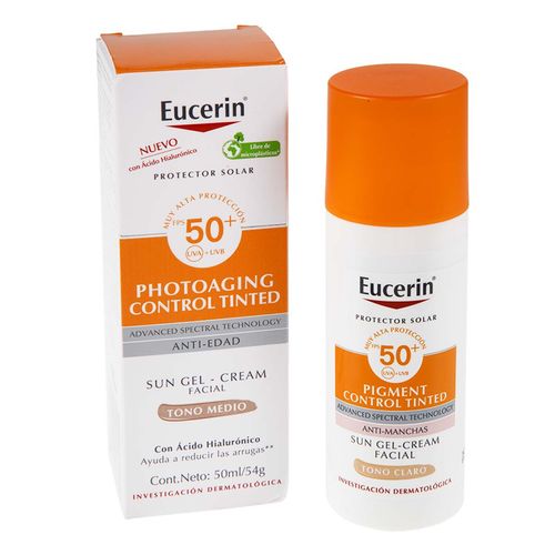 Protector Solar Eucerin Facial FPS50+ Tono Claro 50ml
