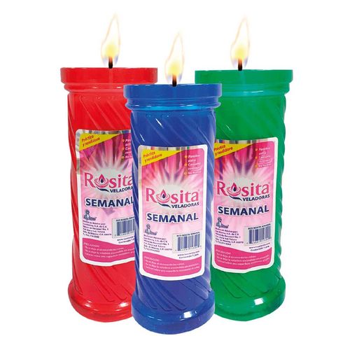 Veladora ecológica Luz Eterna Rosita Semanal