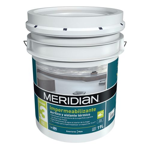 Impermeabilizante y Aislante Térmico Meridian Color Blanco 19L