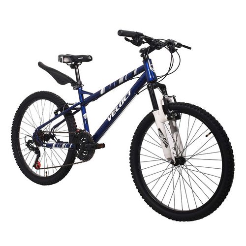 Bicicleta Veloci Unisex 24R 1V Freno V-brake Azul Shocker S/Del BMX