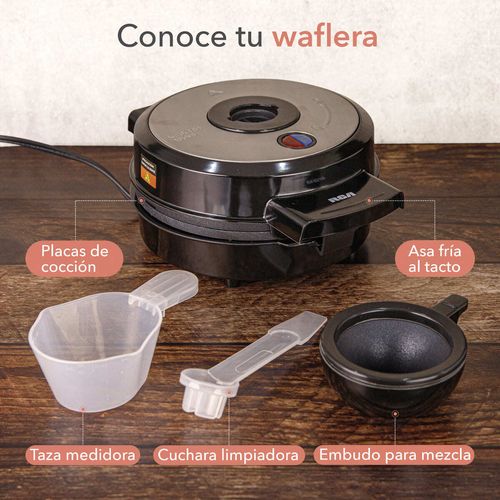 Waflera Belga RCA Estilo Volcán Negro RC-92