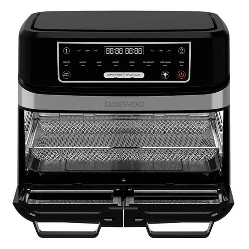 Horno Freidora de Aire Daewoo 12L Multifuncional Doble Canasta DI-5512-KDF