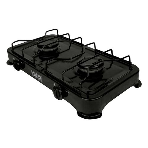 Estufa de Mesa Aksi 2 Quemadores Negro