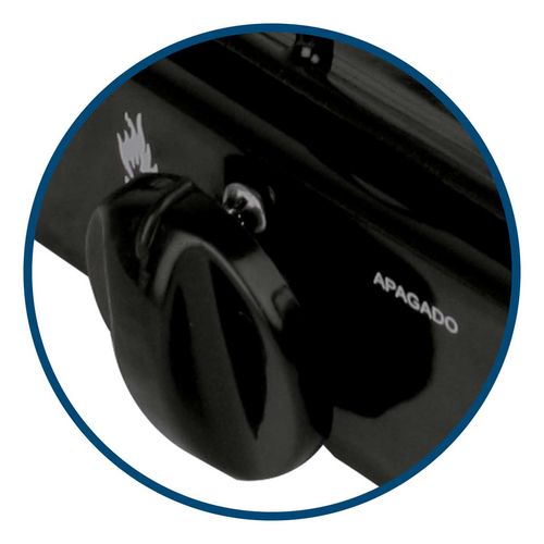 Estufa de Mesa Aksi 2 Quemadores Negro