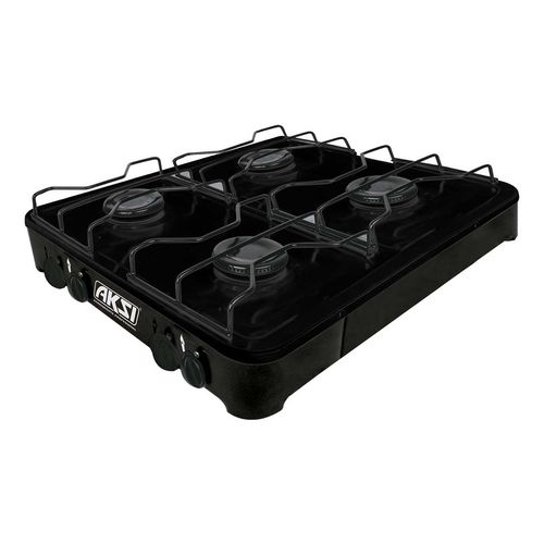 Estufa de Mesa Aksi 4 Quemadores Negro