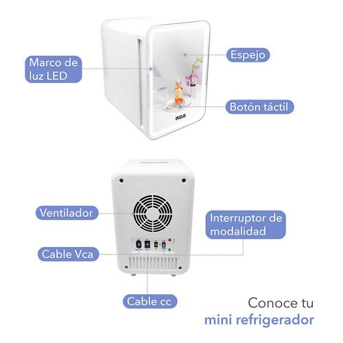 Mini Refrigerador RCA con Espejo RC-4E
