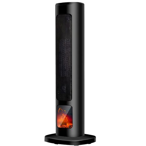 Calefactor de Torre Red Fan 24 Pulgadas Wifi Inteligente Smart Home Flama Negro Rftcfw24