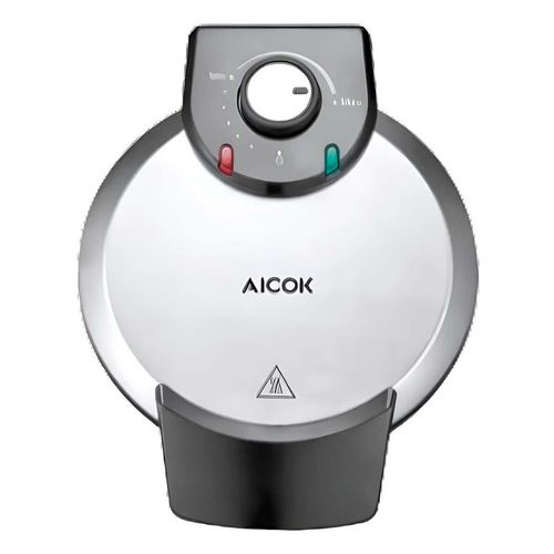 Waflera Circular Aicok 10 Temperaturas Plateada WB2950