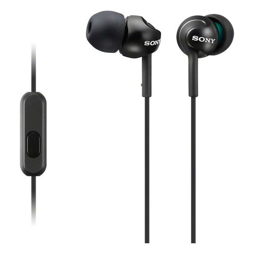 Audífonos Alámbricos Sony con Micrófono Negro Mdrex110ap