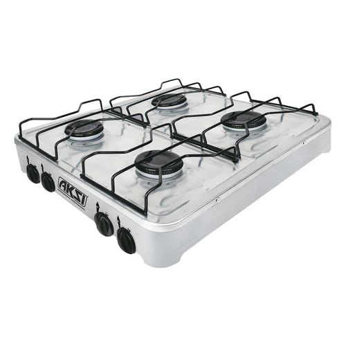 Estufa de Mesa Aksi 4 Quemadores Acero Inoxidable