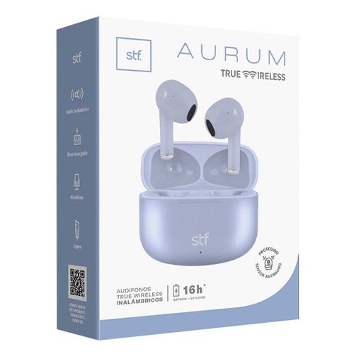 Audífonos inalámbricos STF In-Ear  TWS Aurum Azul ST-E01416