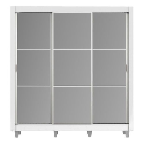 Closet Madesa Lyon 3 Puertas Corredizas con Espejo 2 Cajones