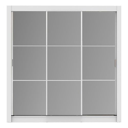 Closet Madesa Lyon 3 Puertas Corredizas con Espejo 2 Cajones