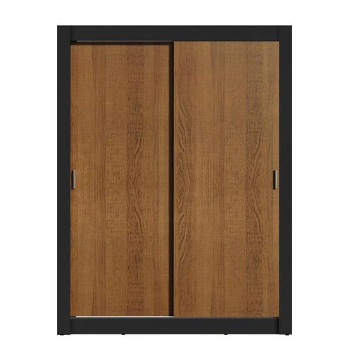 Ropero Madesa Dallas 2 Puertas Corredizas 2 Cajones Negro