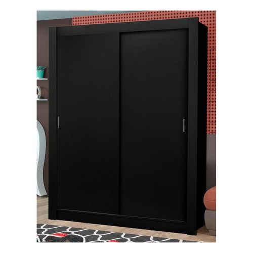 Ropero Madesa Dallas Plus 2 Puertas Corredizas 4 Cajones Negro