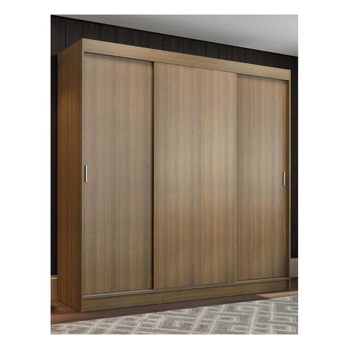 Ropero Doble Madesa Reno 3 Puertas Corredizas - Marron